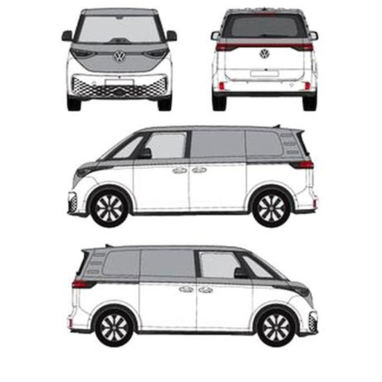 БАГАЖНИК ЗА ТОВАРНИ АВТОМОБИЛИ CRUZ ALU CARGO AF2 Volkswagen ID.Buzz 5d (fixpoint - tailgate) (2022-->)