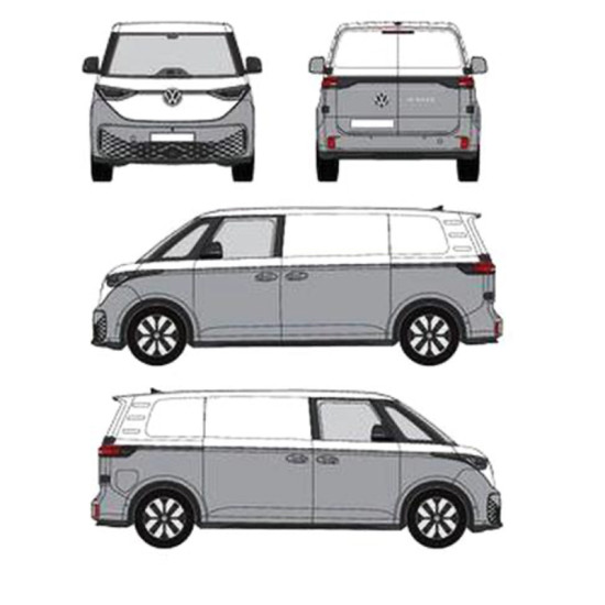 БАГАЖНИК ЗА ТОВАРНИ АВТОМОБИЛИ CRUZ ALU CARGO AF2 Volkswagen ID.Buzz 5d (fixpoint - tailgate) (2022-->)