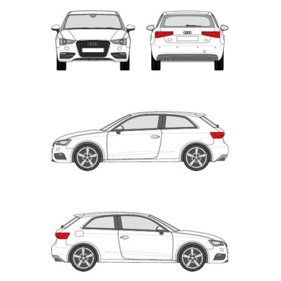 БАГАЖНИК ГРЕДИ CRUZ AIRO T Audi A3 3d (8V - standard roof) (2012-->2020)
