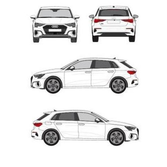 БАГАЖНИК ГРЕДИ CRUZ AIRO T DARK AUDI A3 5d Sportback (8Y - standard roof) (2020-->)