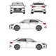 БАГАЖНИК ГРЕДИ CRUZ AIRO T DARK AUDI A3 sedan 4d (8Y - standard roof) (2020-->)