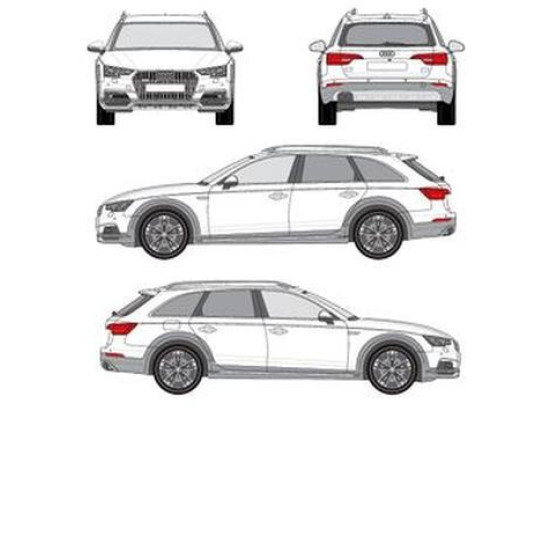 БАГАЖНИК ГРЕДИ CRUZ AIRO DARK за Audi A4 Allroad (B8, B9, B9.2 - railing) (2009-->2016) (2016-->2019) (2019-->)