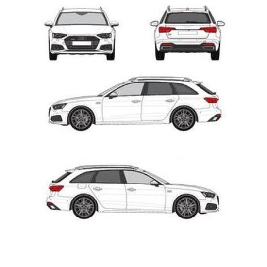 БАГАЖНИК ГРЕДИ CRUZ AIRO DARK за Audi A4 Allroad (B8, B9, B9.2 - railing) (2009-->2016) (2016-->2019) (2019-->)