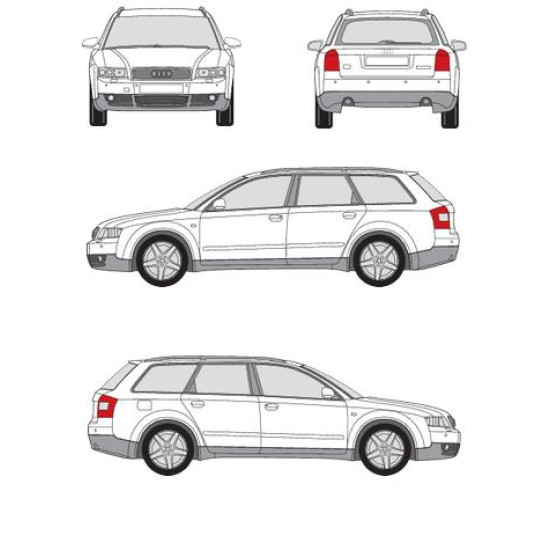 БАГАЖНИК ГРЕДИ CRUZ AIRO DARK за A4 Avant (B5, B6. B7- railing) (1996-->2001) (2001-->2005) (2005-->2008)