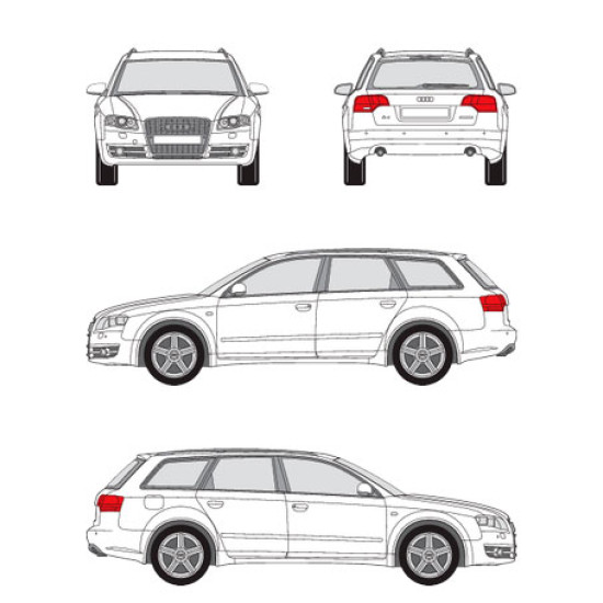 БАГАЖНИК ГРЕДИ CRUZ AIRO DARK за A4 Avant (B5, B6. B7- railing) (1996-->2001) (2001-->2005) (2005-->2008)