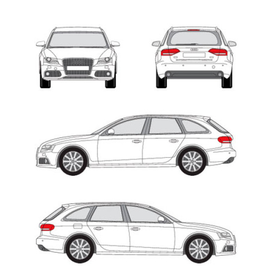 БАГАЖНИК ГРЕДИ CRUZ AIRO FIX AUDI A4 Avant (B8 - integrated railing) (2008-->2015)