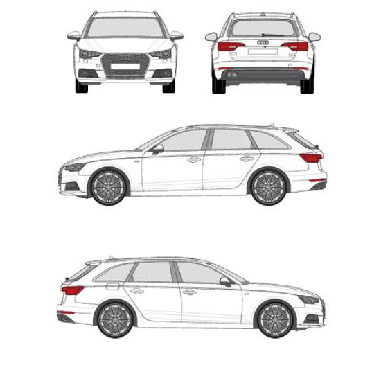 БАГАЖНИК ГРЕДИ CRUZ AIRO FIX AUDI A4 AVANT (B9.2 - INTEGRATED RAILING) (2019-->)