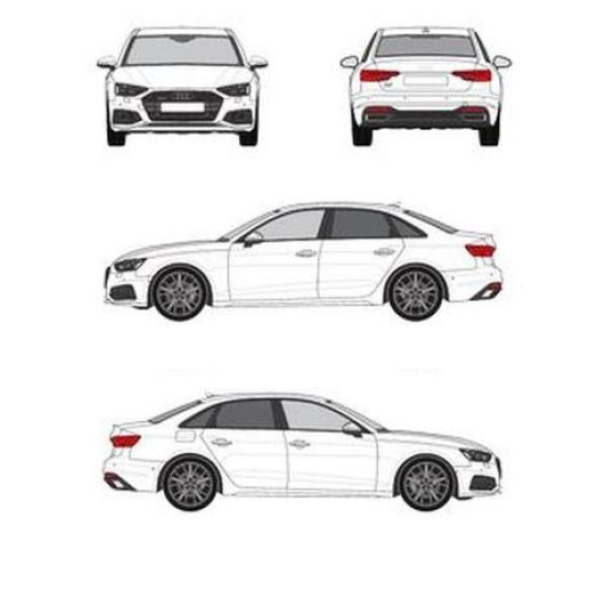 БАГАЖНИК ГРЕДИ CRUZ AIRO T DARK AUDI A4 SEDAN 4D (B9.2 - STANDARD ROOF) (2019-->)