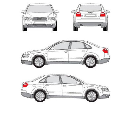 БАГАЖНИК ГРЕДИ CRUZ AIRO T AUDI A4 sedan 4d (B6 - standard roof) (2001-->2005)
