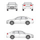 БАГАЖНИК ГРЕДИ CRUZ AIRO T Audi A4 sedan 4d (B7 - standard roof) (2005-->2008)