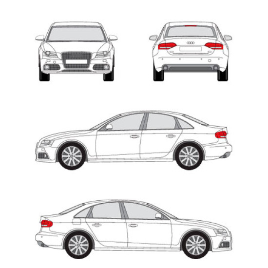 БАГАЖНИК ГРЕДИ CRUZ AIRO T AUDI A4 SEDAN 4d (B8 - standard roof) (2008-->2015)
