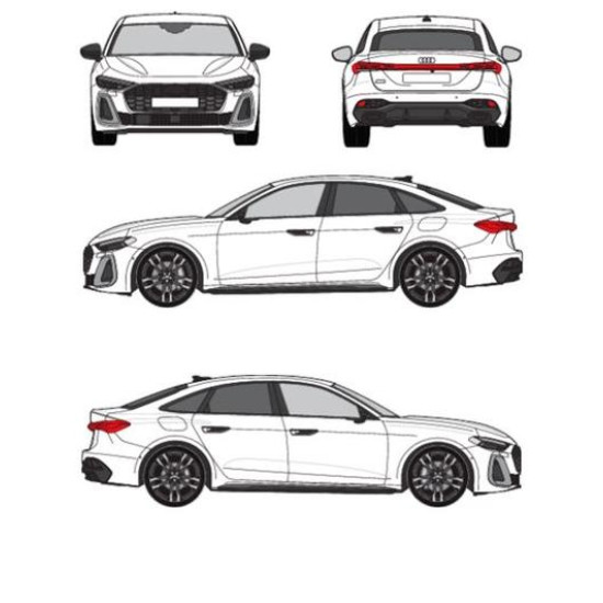 БАГАЖНИК ГРЕДИ CRUZ AIRO T DARK Audi A5 5d (III/B10 - standard roof) (2024-->)