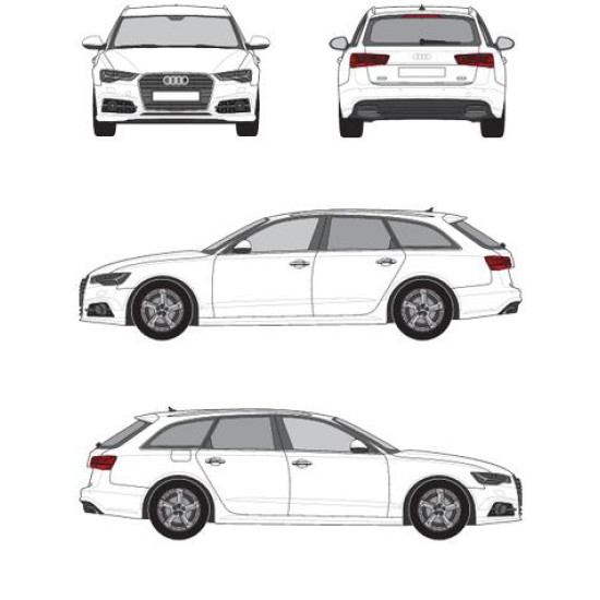 БАГАЖНИК ГРЕДИ CRUZ AIRO FIX AUDI A6 AVANT (C7 - INTEGRATED RAILING) (2011-->2018)