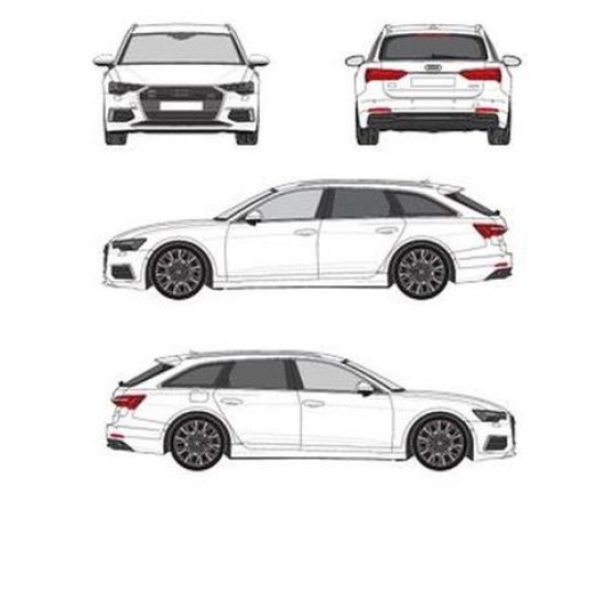 Багажник греди Cruz Airo FUSE DARK за Audi A6 Avant (C8 - integrated railing) (2018-->)