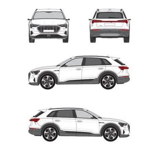 Багажник греди Cruz Airo FUSE DARK за Audi e-tron 5d (integrated railing) (2019-->)