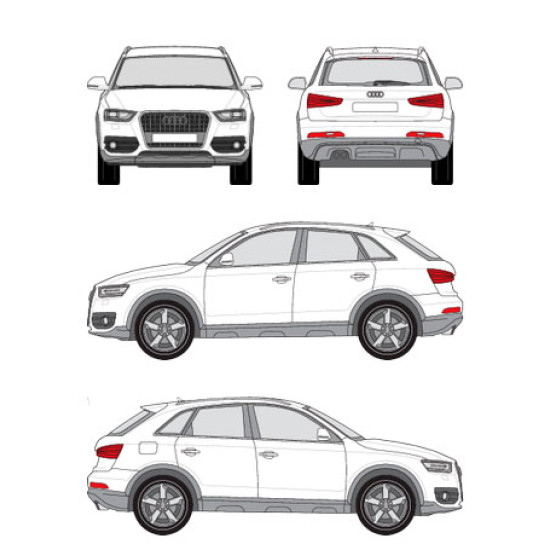 БАГАЖНИК ГРЕДИ CRUZ AIRO FIX AUDI Q3 5d (I/8U - integrated railing) (2012-->2018)