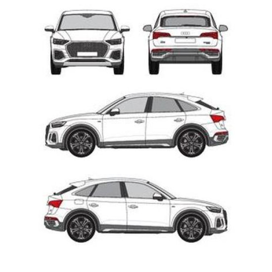 Багажник греди Cruz Airo FUSE DARK за Audi Q5 Sportback (II/FY - integrated railing) (2021-->2025)