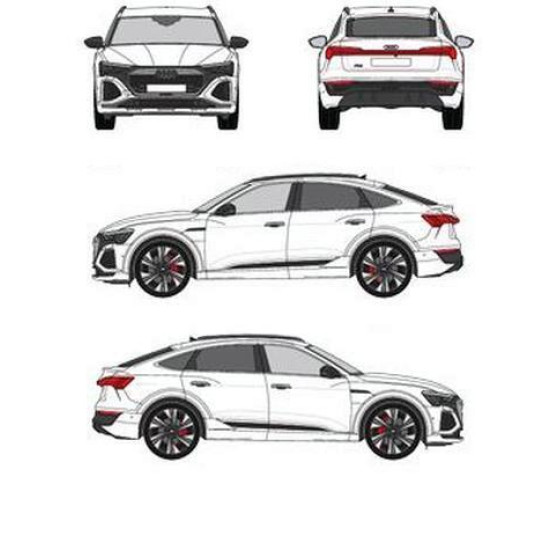 Багажник греди Cruz Airo FUSE DARK за Audi Q8 e-tron 5d (GEG - integrated railing) (2023-->)