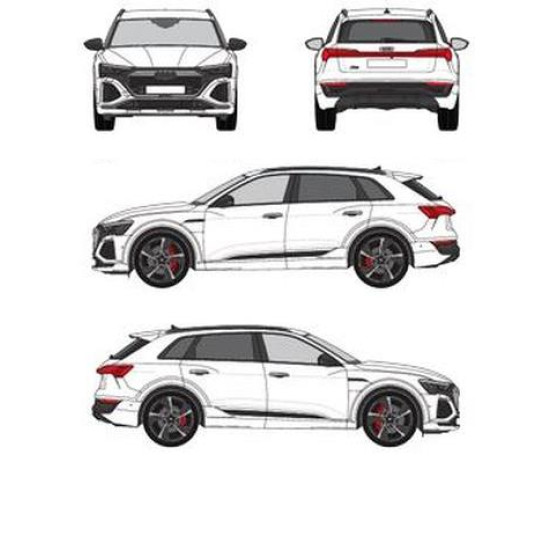 Багажник греди Cruz Airo FUSE DARK за Audi Q8 e-tron, Sportback, 5d (GET - integrated railing) (2023-->)
