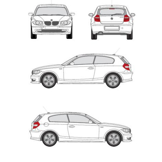 БАГАЖНИК ГРЕДИ CRUZ AIRO FIX BMW Serie 1 3d (E81 - fixpoint) (2007-->2012)