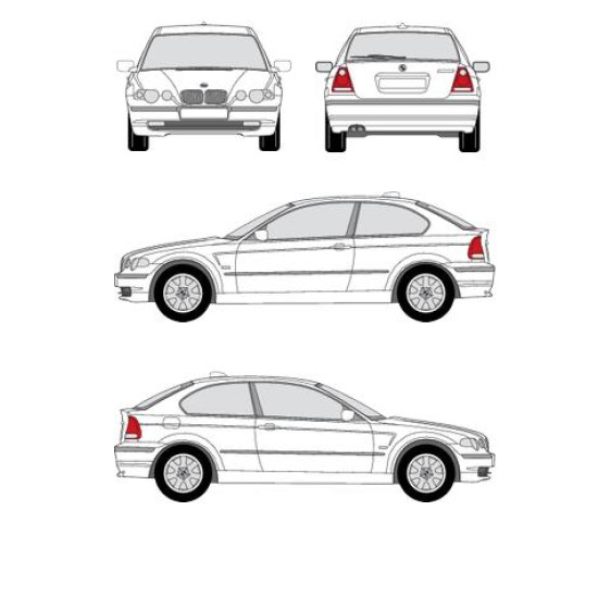 БАГАЖНИК ЗА BMW Serie 3 Compact 3d (E46 - fixpoint) (2001-->2004) CRUZ AIRO FIX DARK