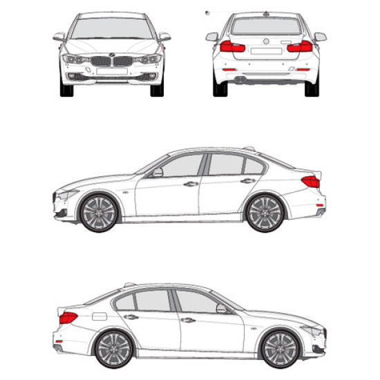 Багажник греди Cruz Airo FUSE DARK за BMW 3-Series sedan 4d (F30 - fixpoint) (2012-->2019)