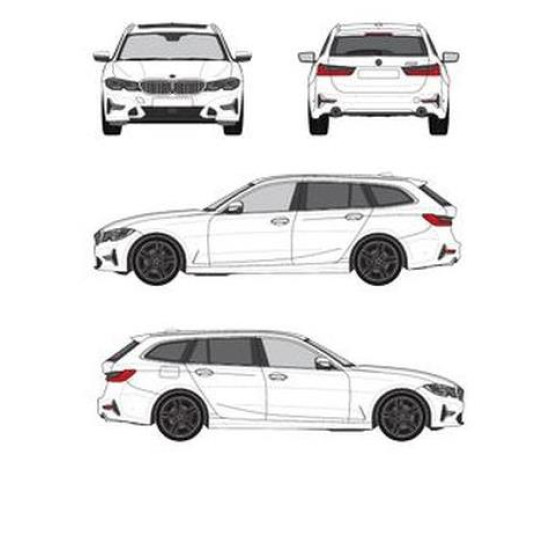 БАГАЖНИК ГРЕДИ CRUZ AIRO FIX DARK BMW Serie 3 Touring (G21 - integrated railing) (2019-->)