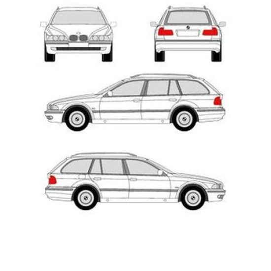 БАГАЖНИК ГРЕДИ CRUZ AIRO DARK за BMW Serie 5 Touring (E39 - railing) (1997-->2000) (2001-->2003)