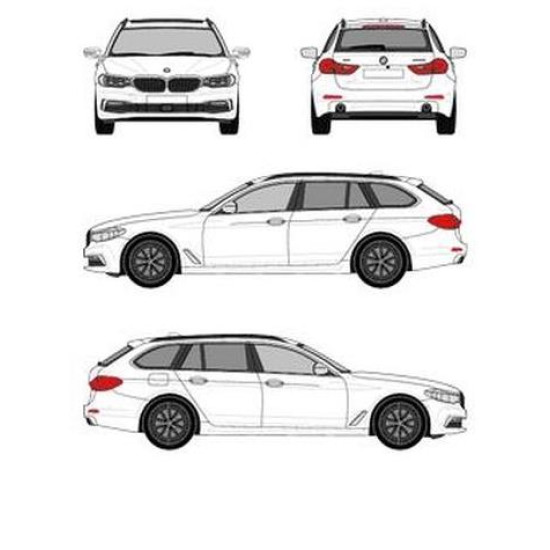БАГАЖНИК ГРЕДИ CRUZ AIRO FIX DARK BMW Serie 5 Touring (G31 - integrated railing) (2017-->2024)