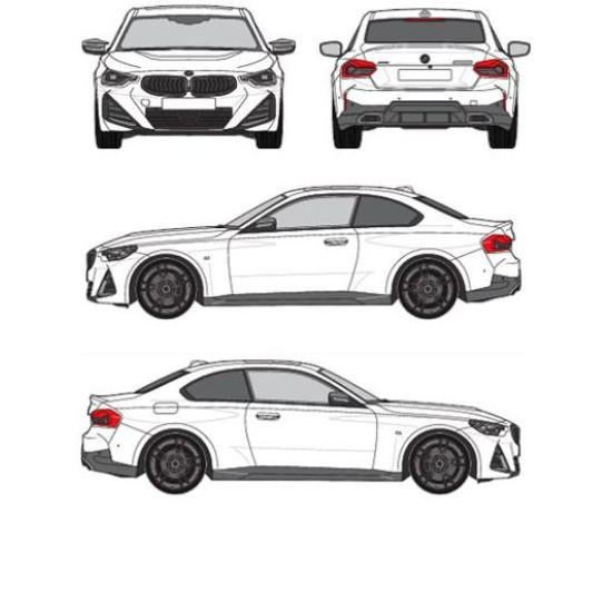 Багажник греди Cruz Airo FUSE DARK за BMW 2-Series Coupe 2d (II/G42 - fixpoint) (2022-->)