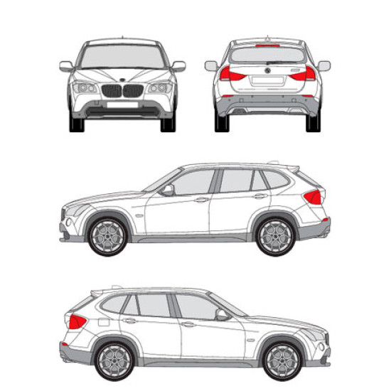 БАГАЖНИК ГРЕДИ CRUZ AIRO FIX BMW X1 5d (I/E84 - integrated railing) (2009-->2015)