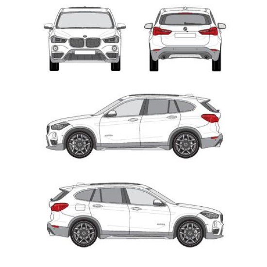 БАГАЖНИК ГРЕДИ CRUZ AIRO FIX BMW X1 5d (II/F48 - integrated railing) (2015-->2022)