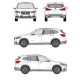 БАГАЖНИК ГРЕДИ CRUZ AIRO FIX BMW X1 5d (II/F48 - integrated railing) (2015-->2022)