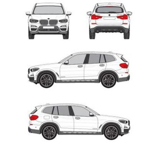 БАГАЖНИК ГРЕДИ CRUZ AIRO FIX BMW X3 5d (III/G01 - integrated railing) (2018-->)