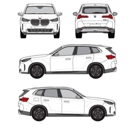 БАГАЖНИК ГРЕДИ CRUZ AIRO FIX BMW X3 5d (IV/G45 - integrated railing) (2024-->)