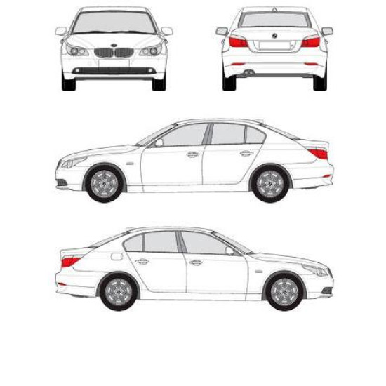 БАГАЖНИК ГРЕДИ CRUZ AIRO T BMW Serie 5 sedan 4d (E60 - standard roof) (2003-->2010)