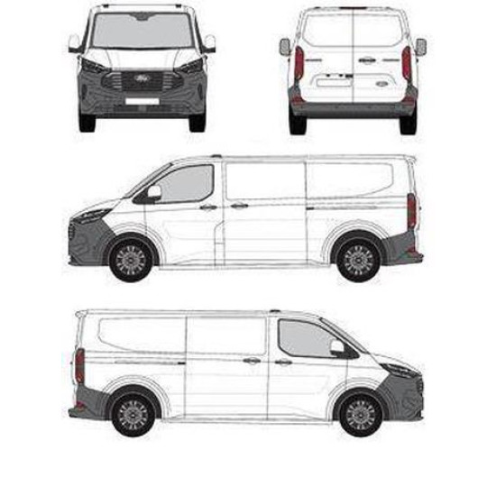 БАГАЖНИК ЗА ТОВАРНИ АВТОМОБИЛИ CRUZ ALU CARGO AF2 Ford Custom Tourneo L1/L2 (2023-->)