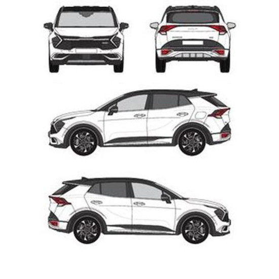 БАГАЖНИК ГРЕДИ CRUZ AIRO FIX DARK Kia Sportage 5d (V/NQ5 - integrated railing) (2021-->)