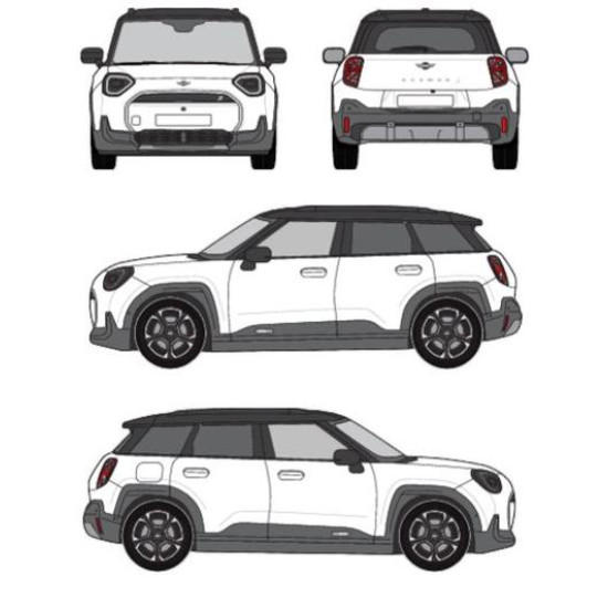 БАГАЖНИК ГРЕДИ CRUZ AIRO FIX DARK Mini Aceman 5d (J05 - integrated railing) (2024-->)