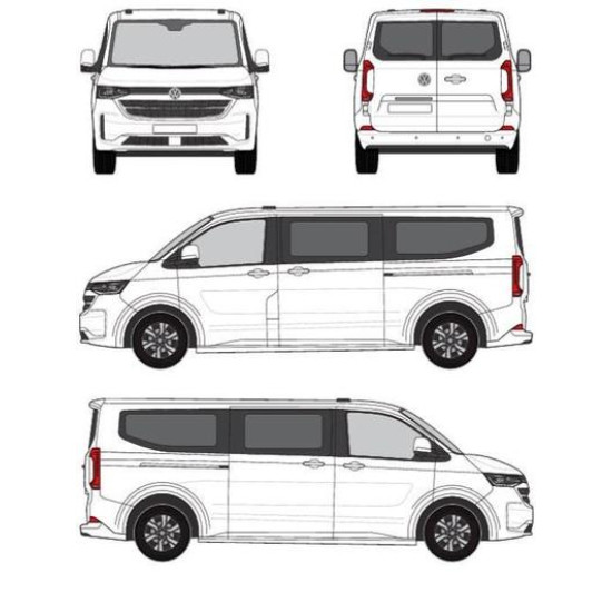 БАГАЖНИК ЗА ТОВАРНИ АВТОМОБИЛИ CRUZ ALU CARGO AF2 Volkswagen T7 (SWB/LWB - fixpoint) (2024-->)