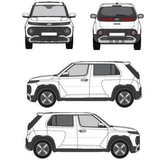 БАГАЖНИК ГРЕДИ CRUZ AIRO T DARK Hyundai Inster 5d (standard roof) (2025-->)