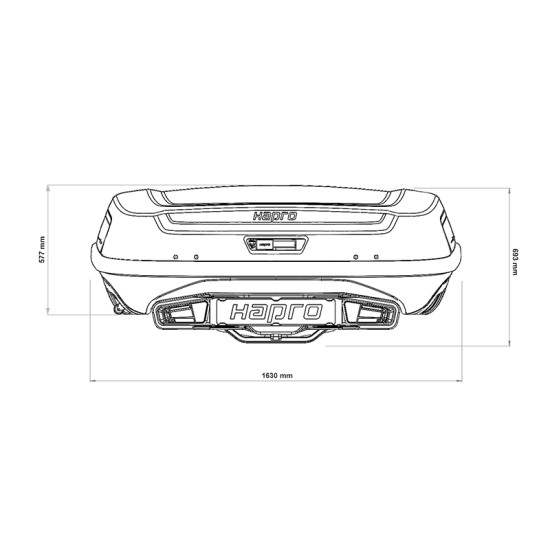 Багажник за теглич HAPRO BOXER L SAGE GREEN METALLIC