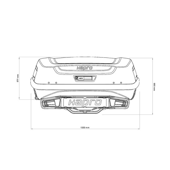 Багажник за теглич HAPRO BOXER M BLACK