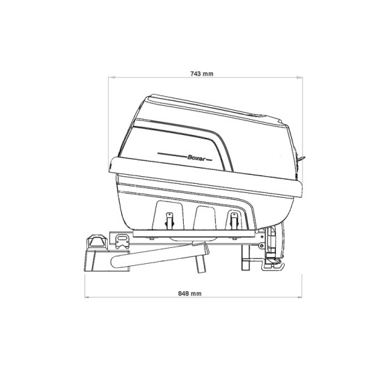 Багажник за теглич HAPRO BOXER M BLACK