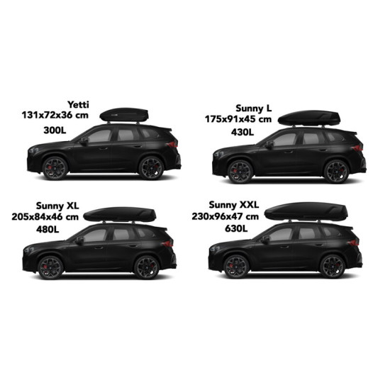 АВТОБОКС NORTHLINE Sunny XXL HX 630 ЛИТРА ЧЕРЕН ГЛАНЦ