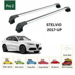 Багажник за ALFA ROMEO STELVIO 5d. SUV (Interated railing 2017->) AERO BAR