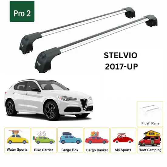 Багажник за ALFA ROMEO STELVIO 5d. SUV (Interated railing 2017->) AERO BAR