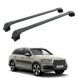 Багажник за Audi Q7 5d (II/4M - integrated railing) (2015-->) AERO BAR BLACK