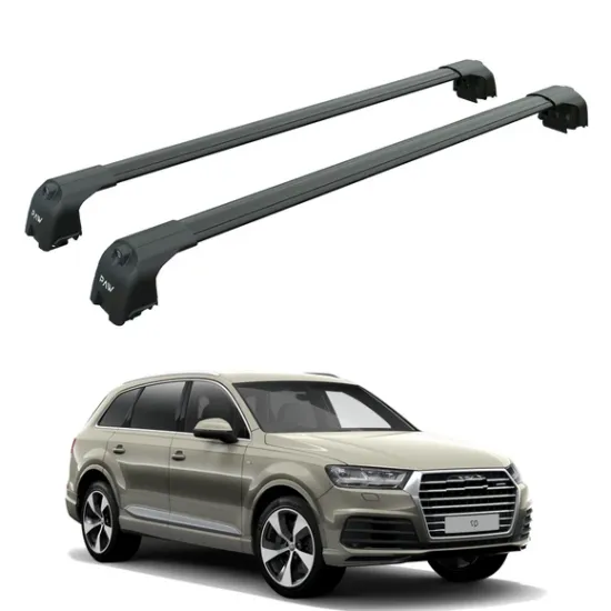 Багажник за Audi Q7 5d (II/4M - integrated railing) (2015-->) AERO BAR BLACK