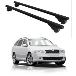 БАГАЖНИК ЗА Skoda Octavia Combi (I/1U-II/1Z - railing) (1998-->2005) (2004-->2012) ALU REILING BLACK